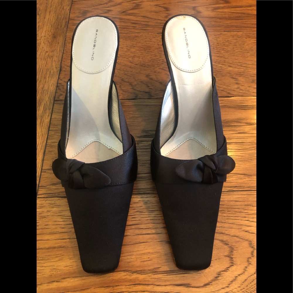 Bandolino Silk Dupioni Mules